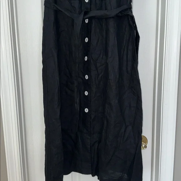 100% European Linen Button Front Dress - Picture 5 of 14